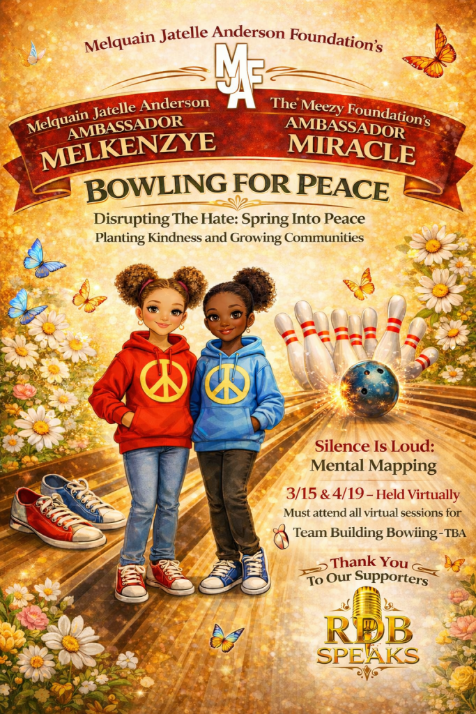 Bowling for peace promotional poster for MJAF - more on the event