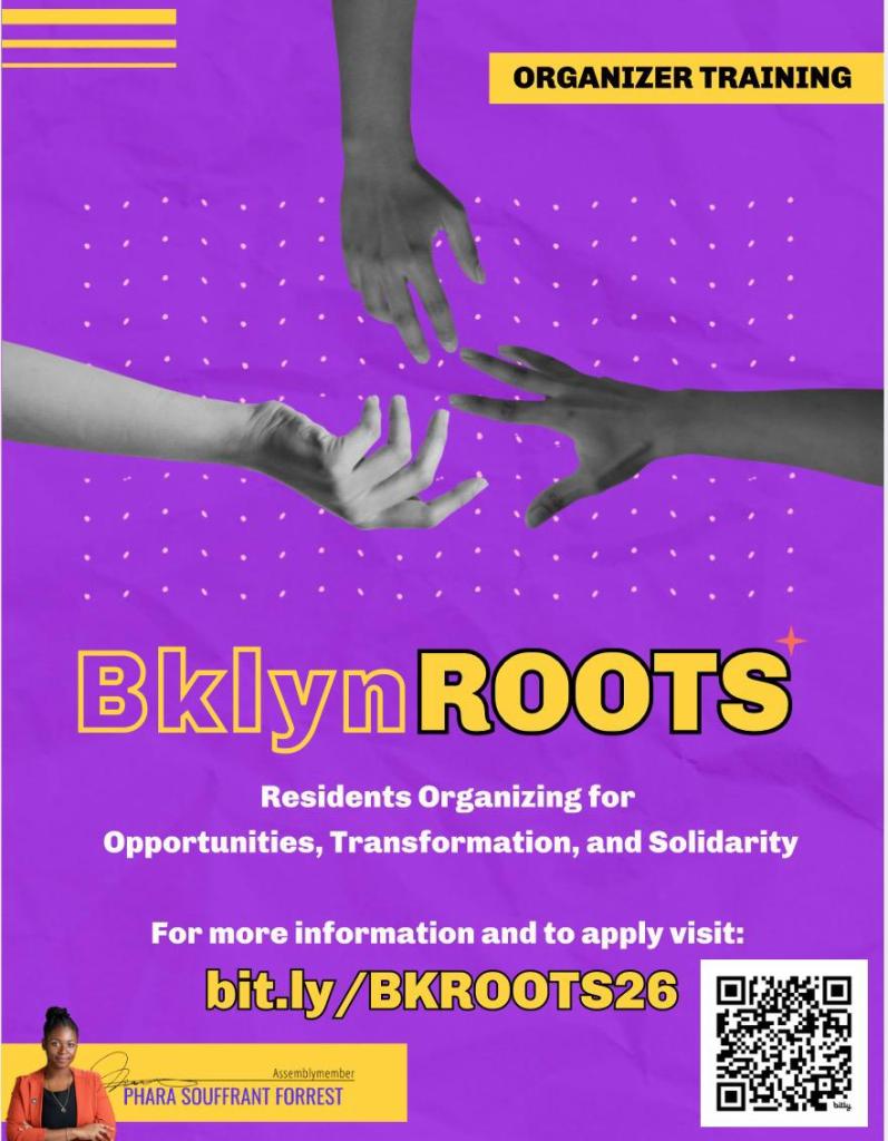 Brooklyn Roots organizer training - info on site